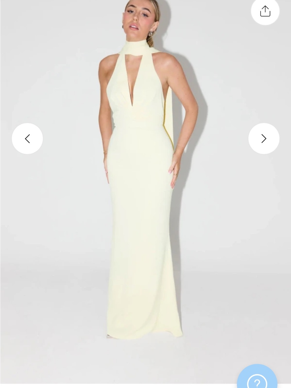 Odd Muse The Ultimate Muse Tie Neck Maxi Dress Butter Cream